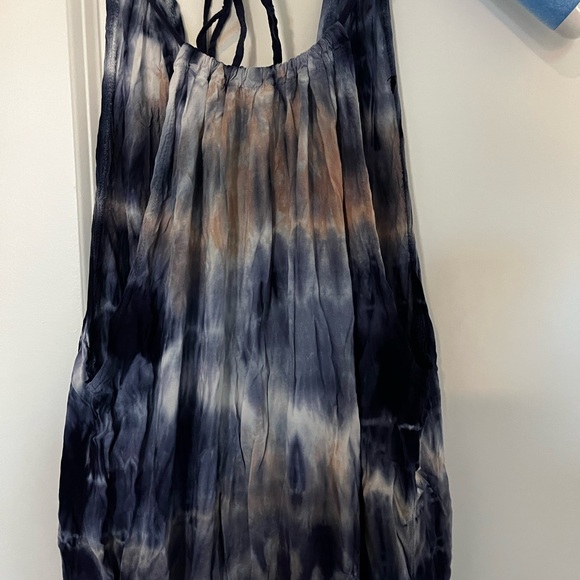 Stylish Blue Tie-Dye Maxi Dress - Picture 6 of 6